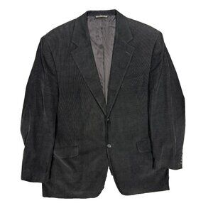 Jack Victor Cotton Cashmere Blazer Corduroy Sport Coat Black 44R